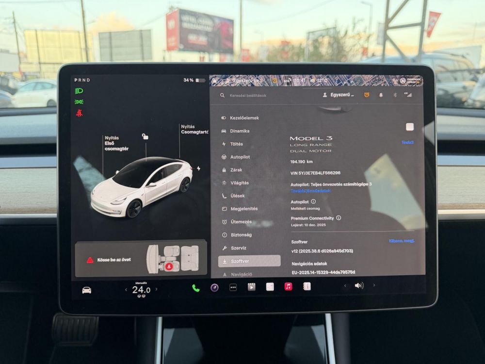 TESLA MODEL 3 Long Range AWD (Automata) Azonnal elvihető. Magyar rendszámos!