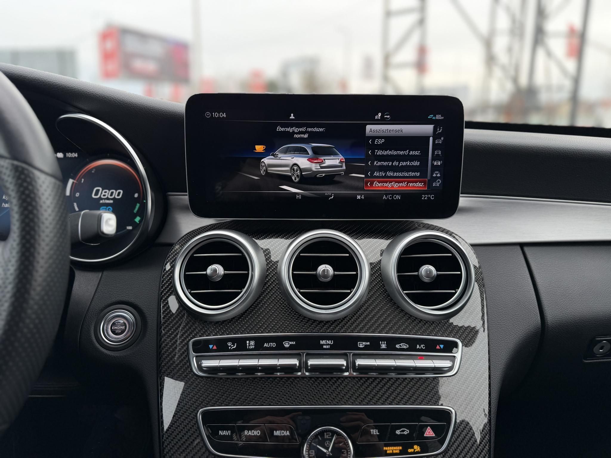 MERCEDES-BENZ C 300 T de EQ Power 9G-TRONIC AMG+karbon csomag. 88e km Burmester. teljes kerámia bevonat. ZÖLD rendszám