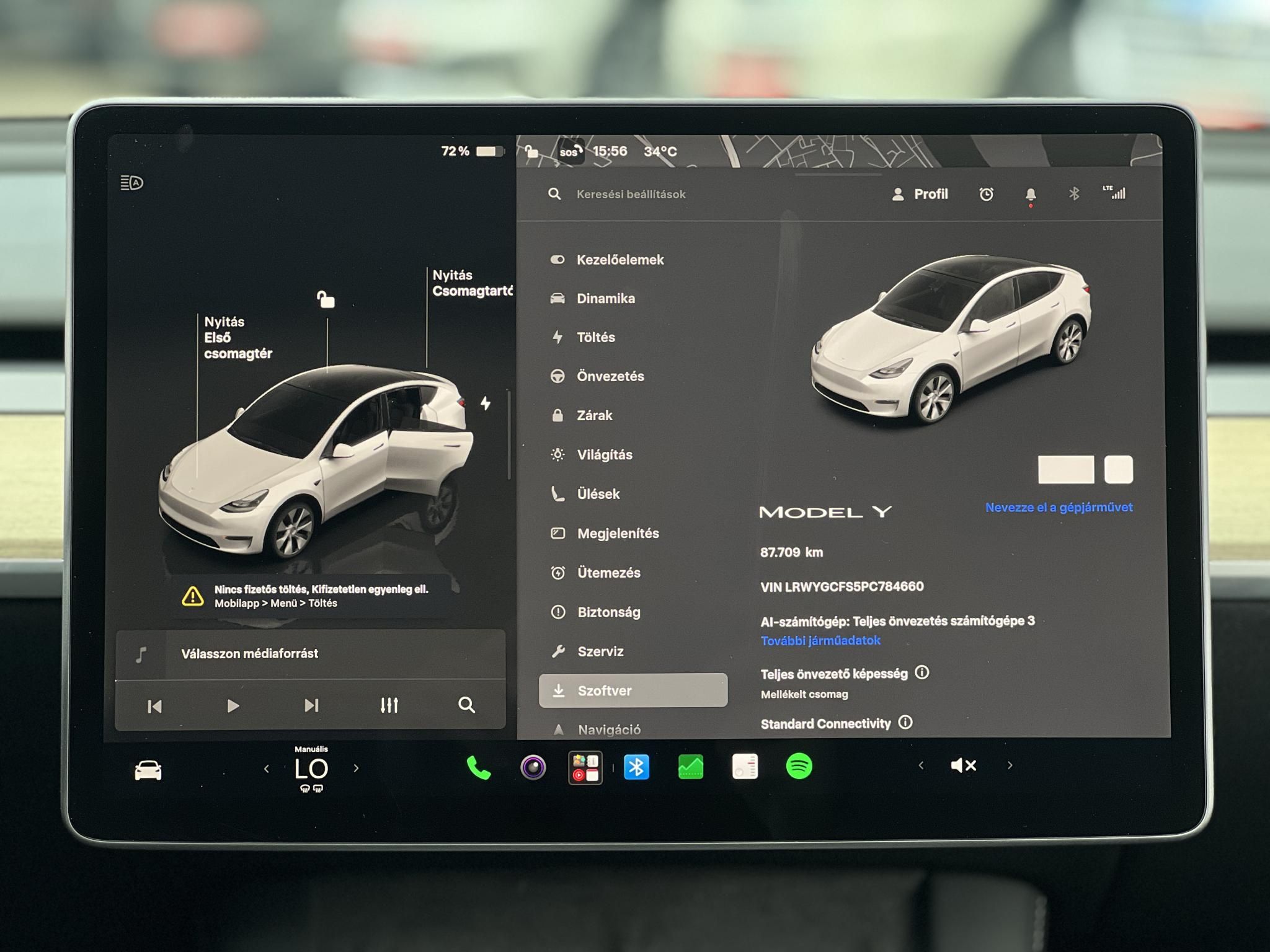 TESLA MODEL Y RWD (Automata) 87e km. Ryzen processzor. 2031-ig garanciális. téli-nyári kerékszett!