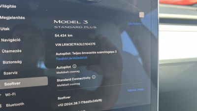 TESLA MODEL 3 Standard Range Plus Aut FEHÉR BELSŐ. 54e km!