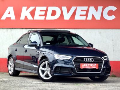 AUDI A3 Limousine 2.0 TDI Sport quattro S-tronic S-line 48e km. LED Napfénytető Virtual Cockpit Távtartó Ülésfűtés