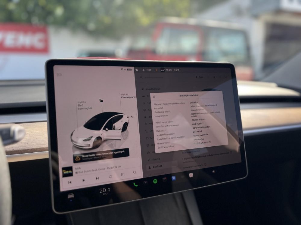 TESLA MODEL 3 RWD (Automata) 37e km. AMD Ryzen. hőszivattyú. LFP akku. garanciális!