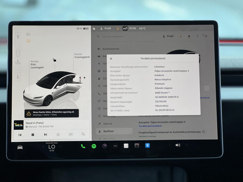 TESLA MODEL 3 Long Range AWD (Automata) HIGHLAND 67e km. AMD Ryzen. mátrix LED. ülésszellőztetés. 2032-ig garanciális!