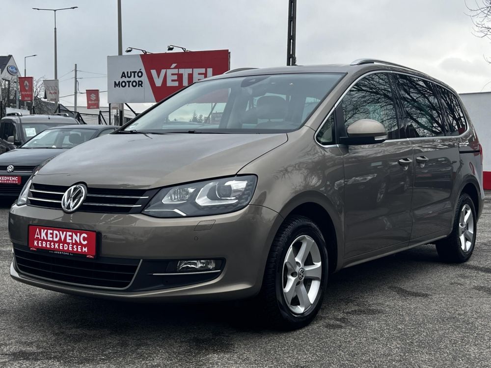 VOLKSWAGEN SHARAN 2.0 TDI BMT SCR Highline 4Motion DSG Egyedülálló szépség! Vaj bőr. tető. 4x4. 158e km+sok extra