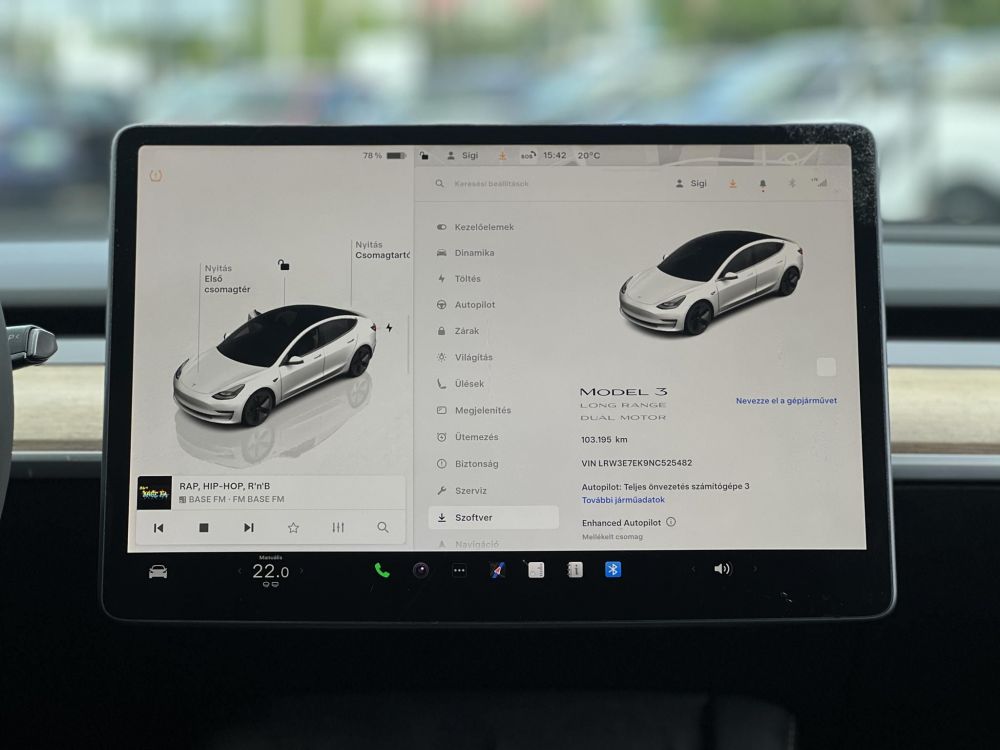 TESLA MODEL 3 Long Range AWD (Automata) 103e km. AMD Ryzen. mátrix LED. hőszivattyú. 2030-ig garanciális!