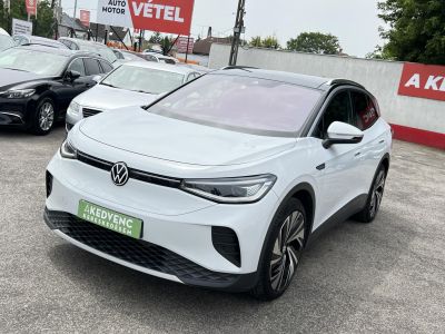 VOLKSWAGEN ID.4 77kWh Pro P. Max M.o.-i. 1.tul. Teljes felszereltség. Garanciális. Sérülésmentes. 500km hatótáv