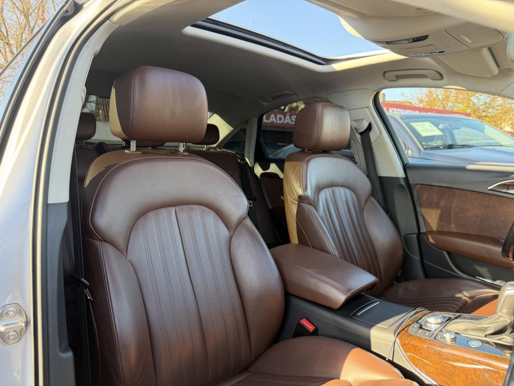 AUDI A6 3.0 V6 TDI quattro S-tronic Napfénytető Távtartó Carplay Barna bőr Friss olaj szerviz. Vezérlés cserélve!