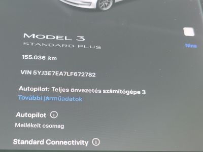 TESLA MODEL 3 Standard Range Plus Aut Garanciális. Megkímélt. LED PANORÁMA KAMERA AUTOPILOT