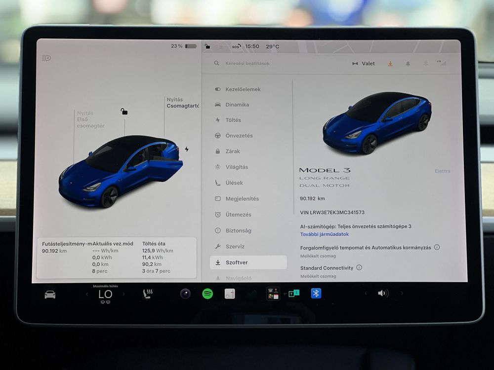 TESLA MODEL 3 Long Range AWD (Automata) 90e km. mátrix LED. hőszivattyú. garanciális!