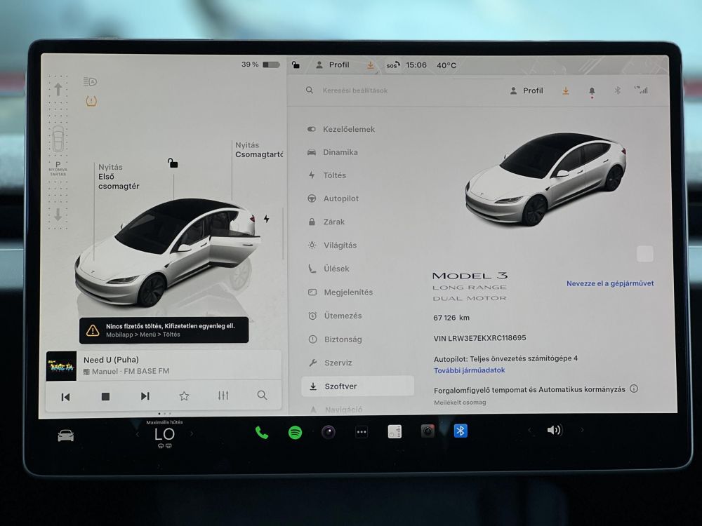 TESLA MODEL 3 Long Range AWD (Automata) HIGHLAND 67e km. AMD Ryzen. mátrix LED. ülésszellőztetés. 2032-ig garanciális!