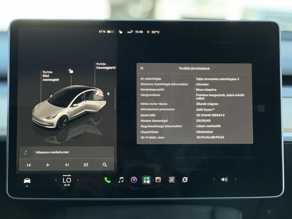 TESLA MODEL 3 RWD (Automata) Ryzen Hőszivattyú Mátrix LED. 63e km Magyar rendszámos Garanciális!