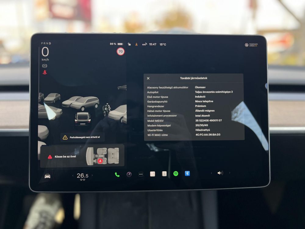 TESLA MODEL 3 Long Range AWD (Automata) 106e km. EAP. mátrix LED. hőszivattyú. premium hifi. garanciális!