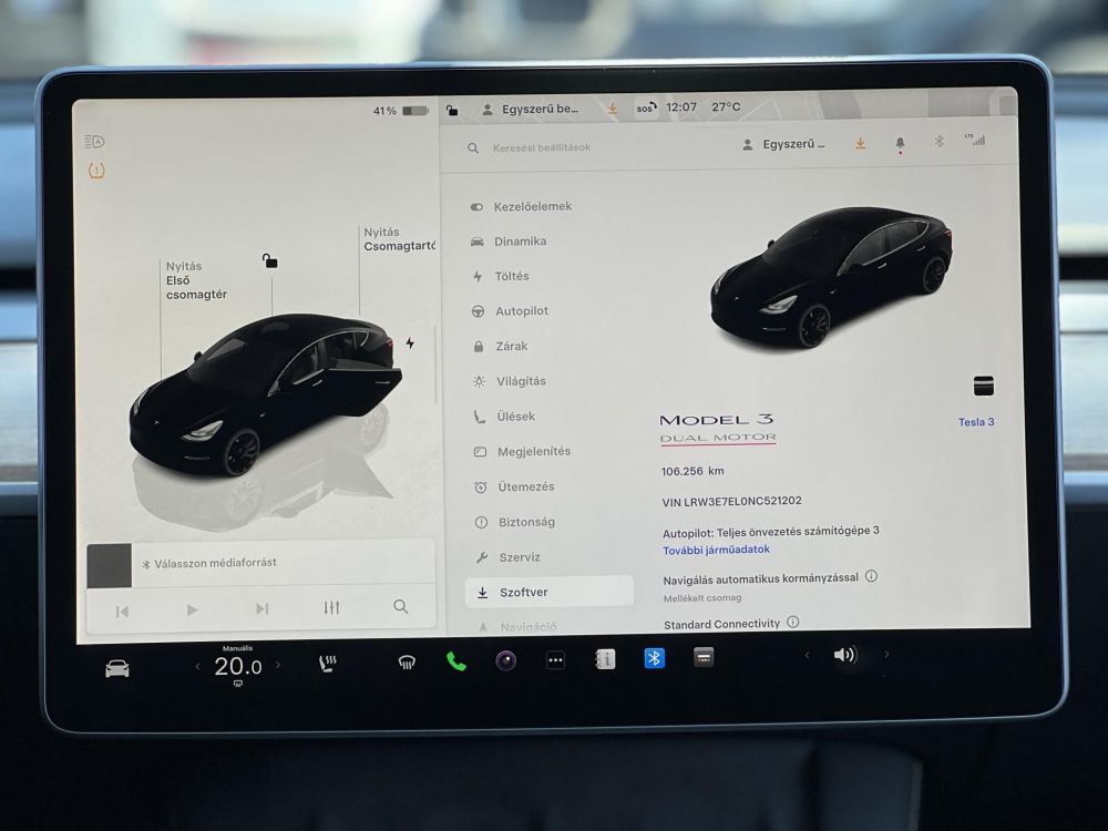 TESLA MODEL 3 Performance AWD (Automata) 106e km. mátrix LED. AMD Ryzen. hőszivattyú. garanciális!