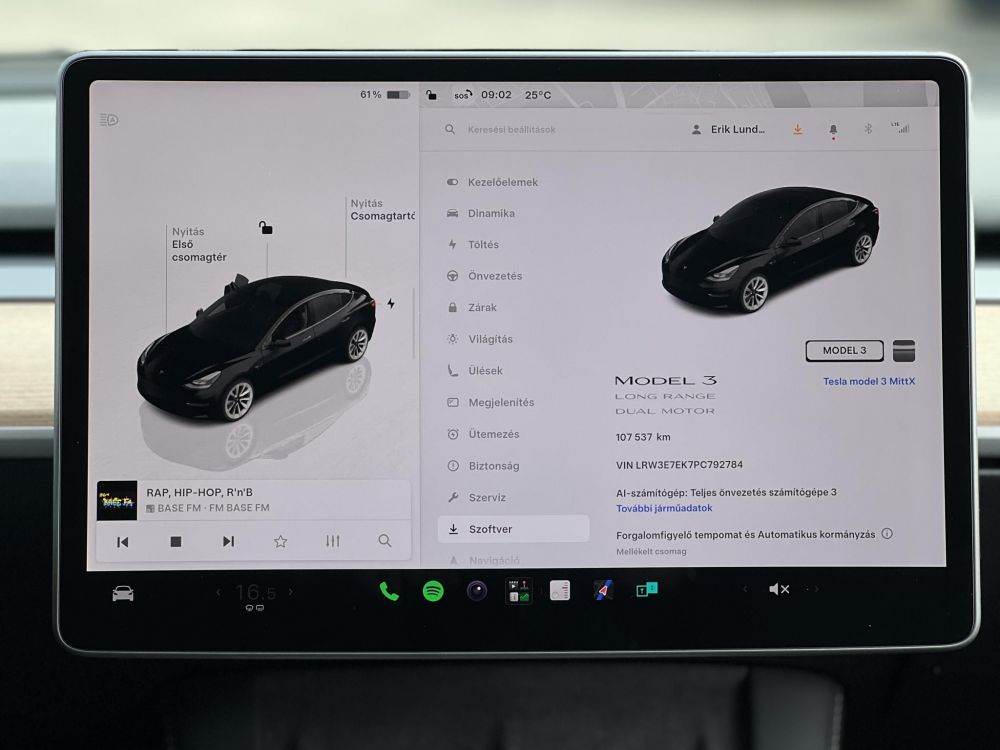 TESLA MODEL 3 Long Range AWD (Automata) V.horog. Ryzen. mátrix LED. 560km hatótáv. 2031-ig garanciális!