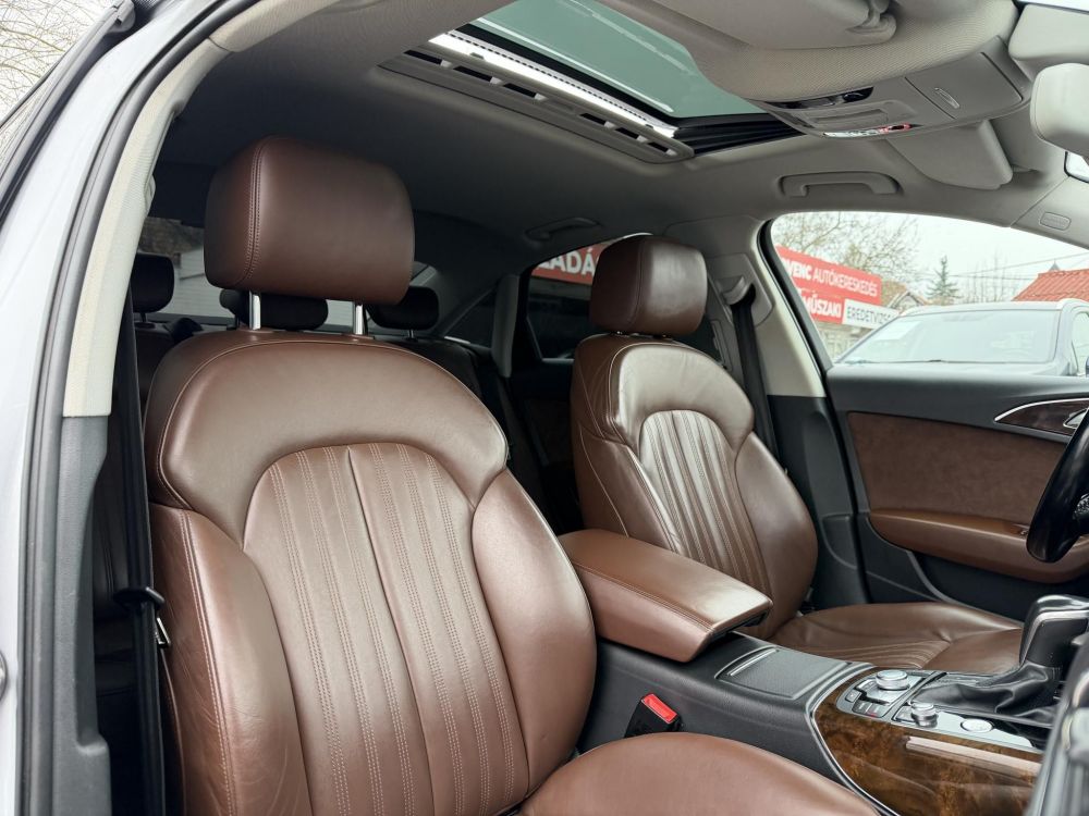 AUDI A6 3.0 V6 TDI quattro S-tronic Napfénytető Távtartó Carplay Barna bőr Friss olaj szerviz. Vezérlés cserélve!