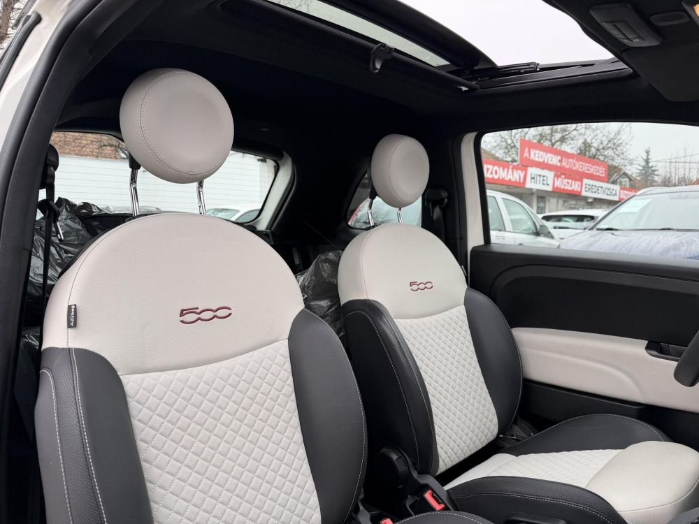 FIAT 500 1.2 8V Star Dualogic 12e km. Magyarországi Panorámatető Téli-nyári kerék Újszerű állapot!