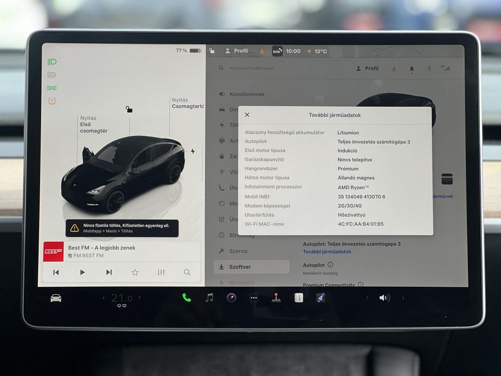 TESLA MODEL Y Performance AWD (Automata) 70e km. AMD Ryzen. mátrix LED. premium hifi. hőszivattyú!