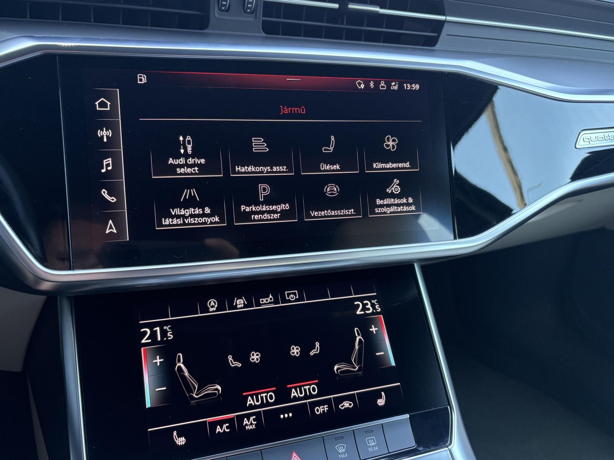 AUDI A6 55 TFSI Sport quattro S-tronic 97e km. LED Virtual Cockpit Memória Vajbőr Kamera Távtartó Sávtartó