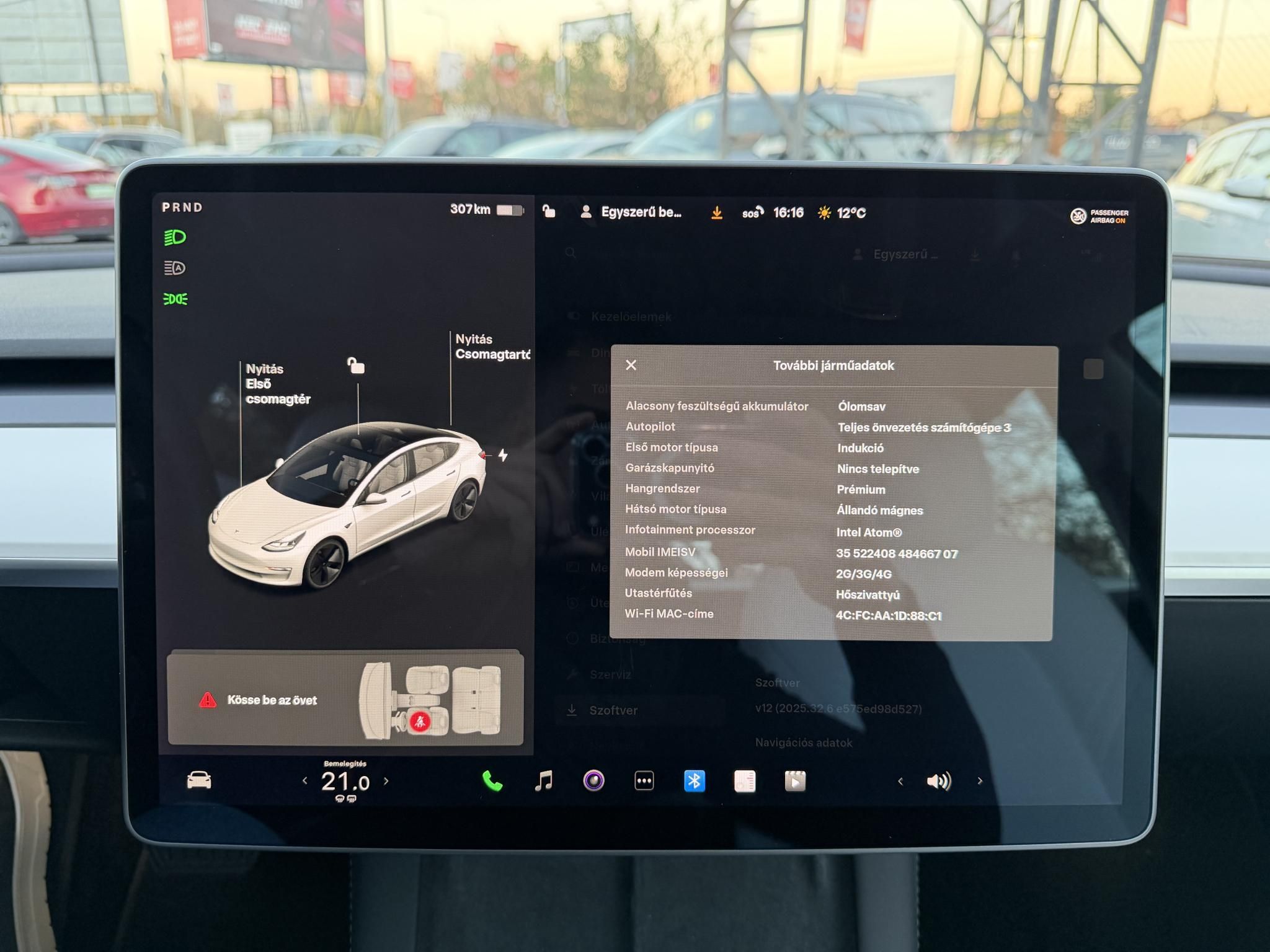 TESLA MODEL 3 Long Range AWD (Automata) 75e km. FEHÉR BELSŐ!