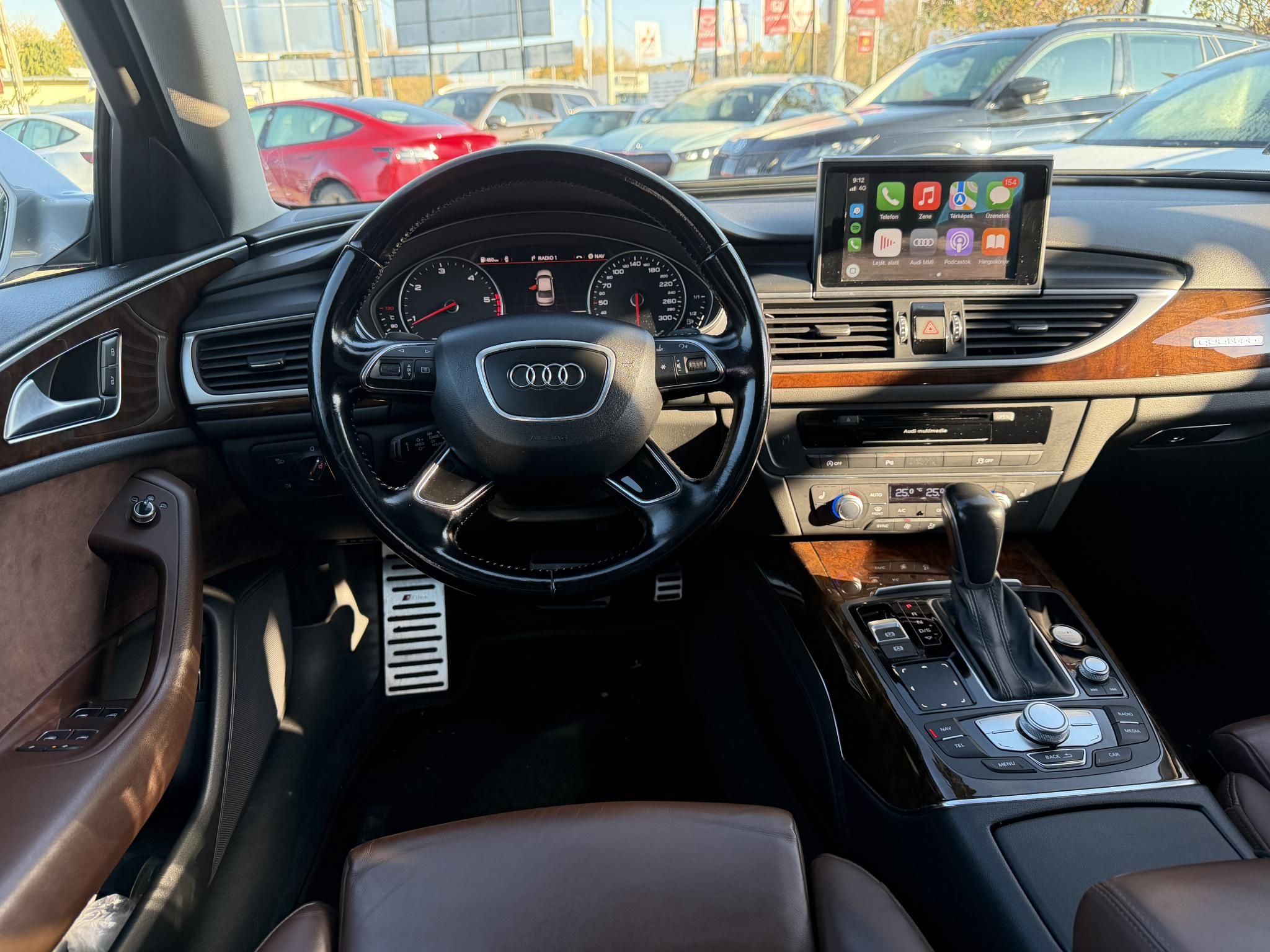 AUDI A6 3.0 V6 TDI quattro S-tronic Napfénytető Távtartó Carplay Barna bőr Friss olaj szerviz. Vezérlés cserélve!