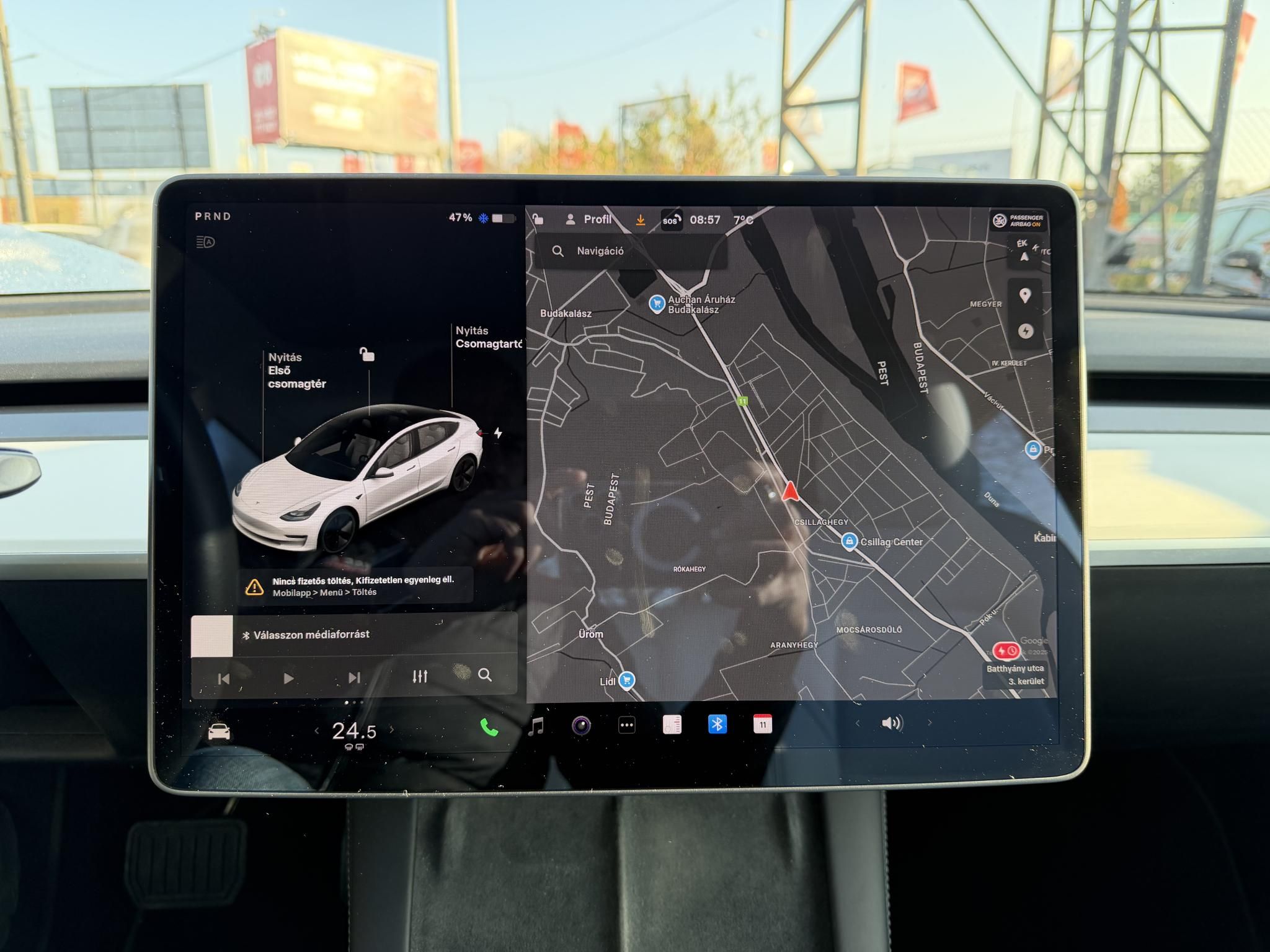 TESLA MODEL 3 Long Range AWD (Automata) FSD. FEHÉR BELSŐ. Perf BOOST. garanciális. hőszivattyú. vonóhorog!