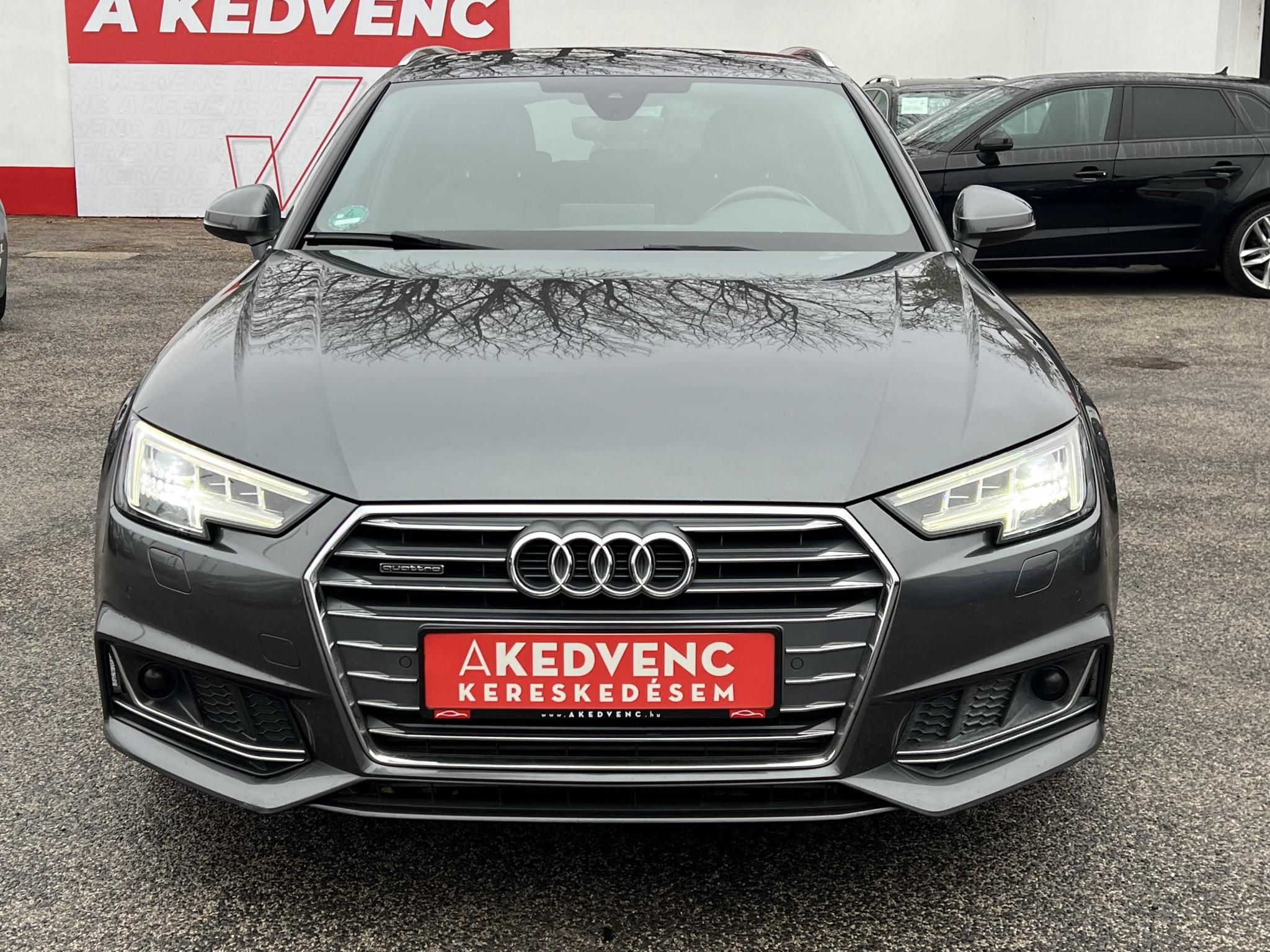 AUDI A4 Avant 3.0 TDI Sport quattro Tiptronic ic S-line LED Virtual Cockpit Távtartó Memória Kamera Vonóhorog Szervizelt!