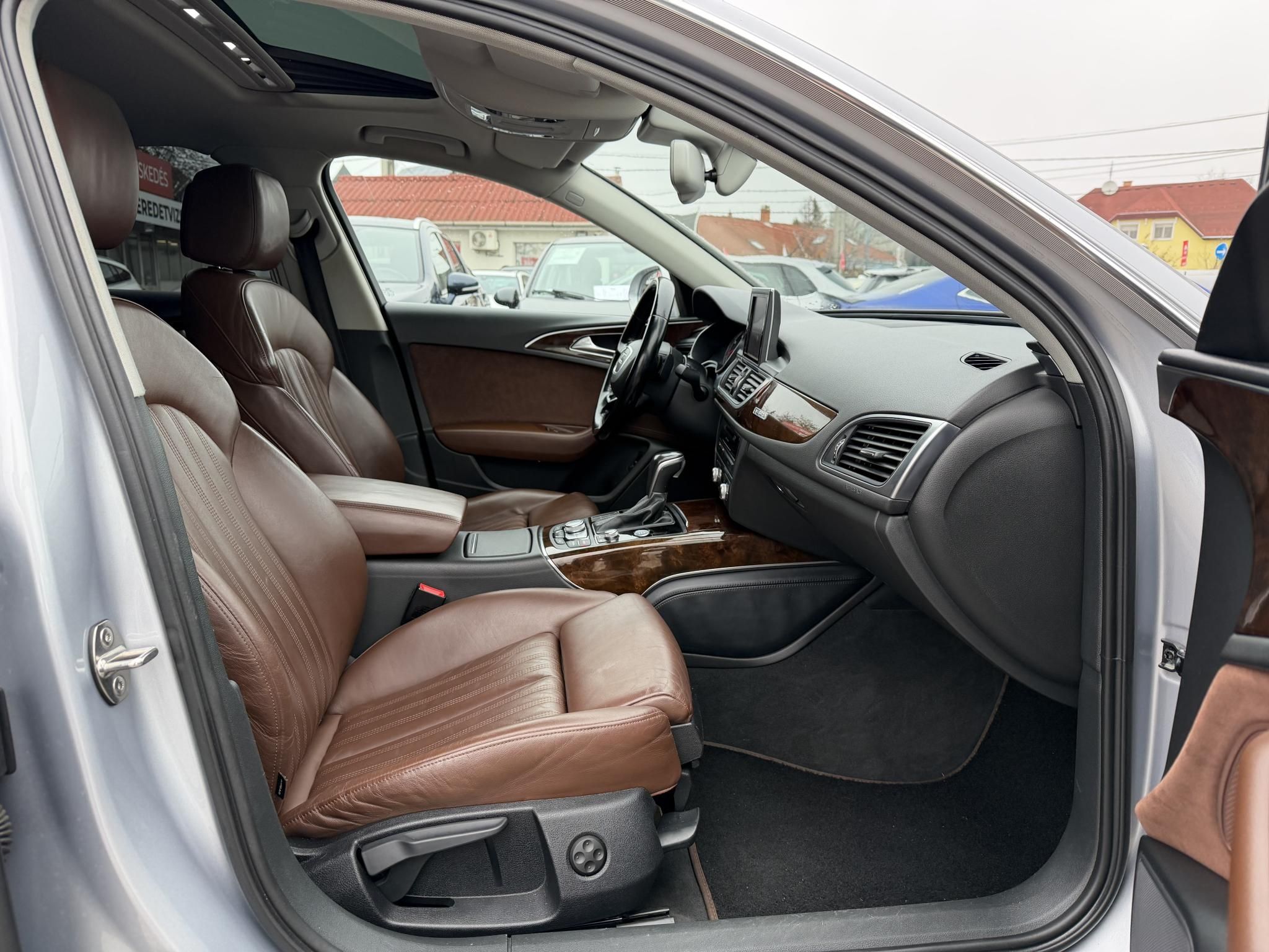 AUDI A6 3.0 V6 TDI quattro S-tronic Napfénytető Távtartó Carplay Barna bőr Friss olaj szerviz. Vezérlés cserélve!