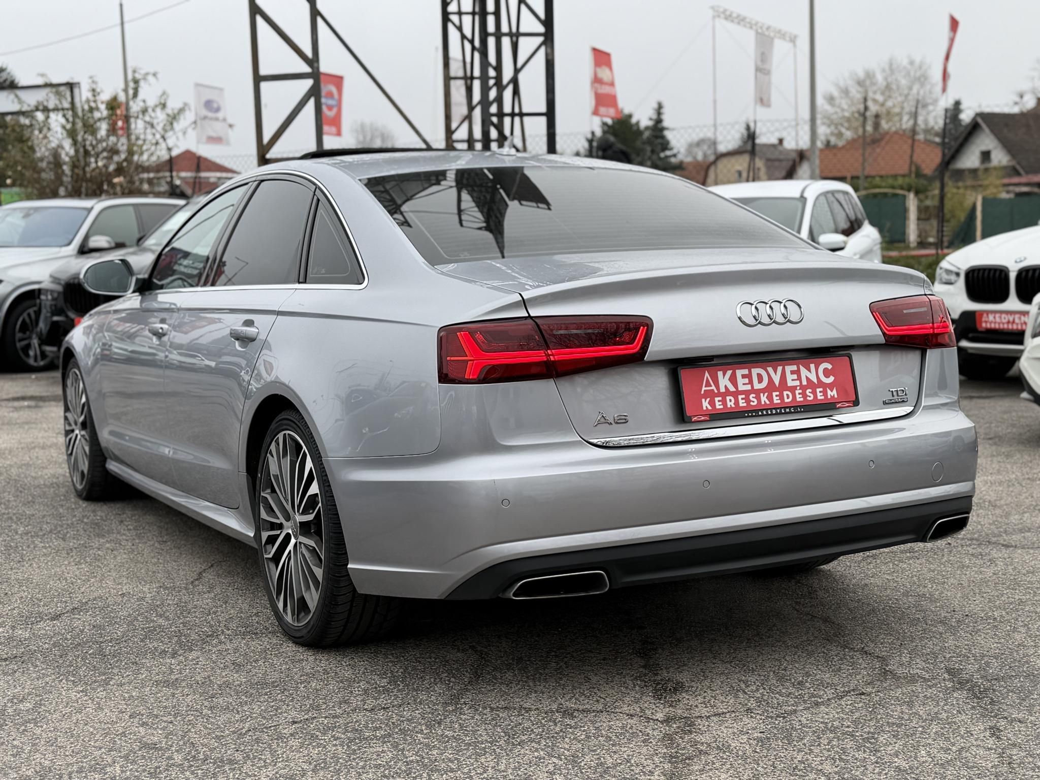 AUDI A6 3.0 V6 TDI quattro S-tronic Napfénytető Távtartó Carplay Barna bőr Friss olaj szerviz. Vezérlés cserélve!