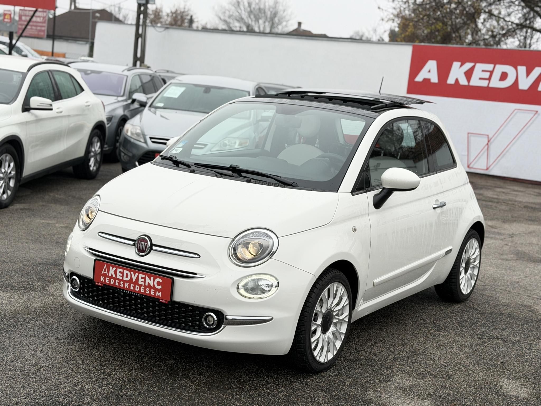 FIAT 500 1.2 8V Star Dualogic 12e km. Magyarországi Panorámatető Téli-nyári kerék Újszerű állapot!
