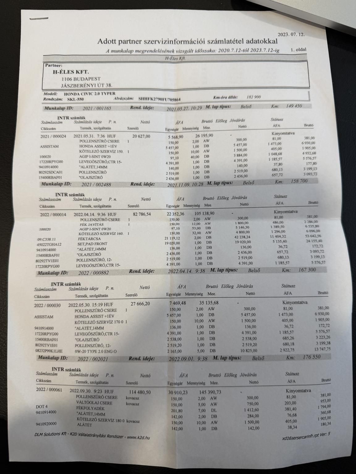 HONDA CIVIC 2.0 Type R GT Pack Type R R-06412 Teljes szerviztörténet!