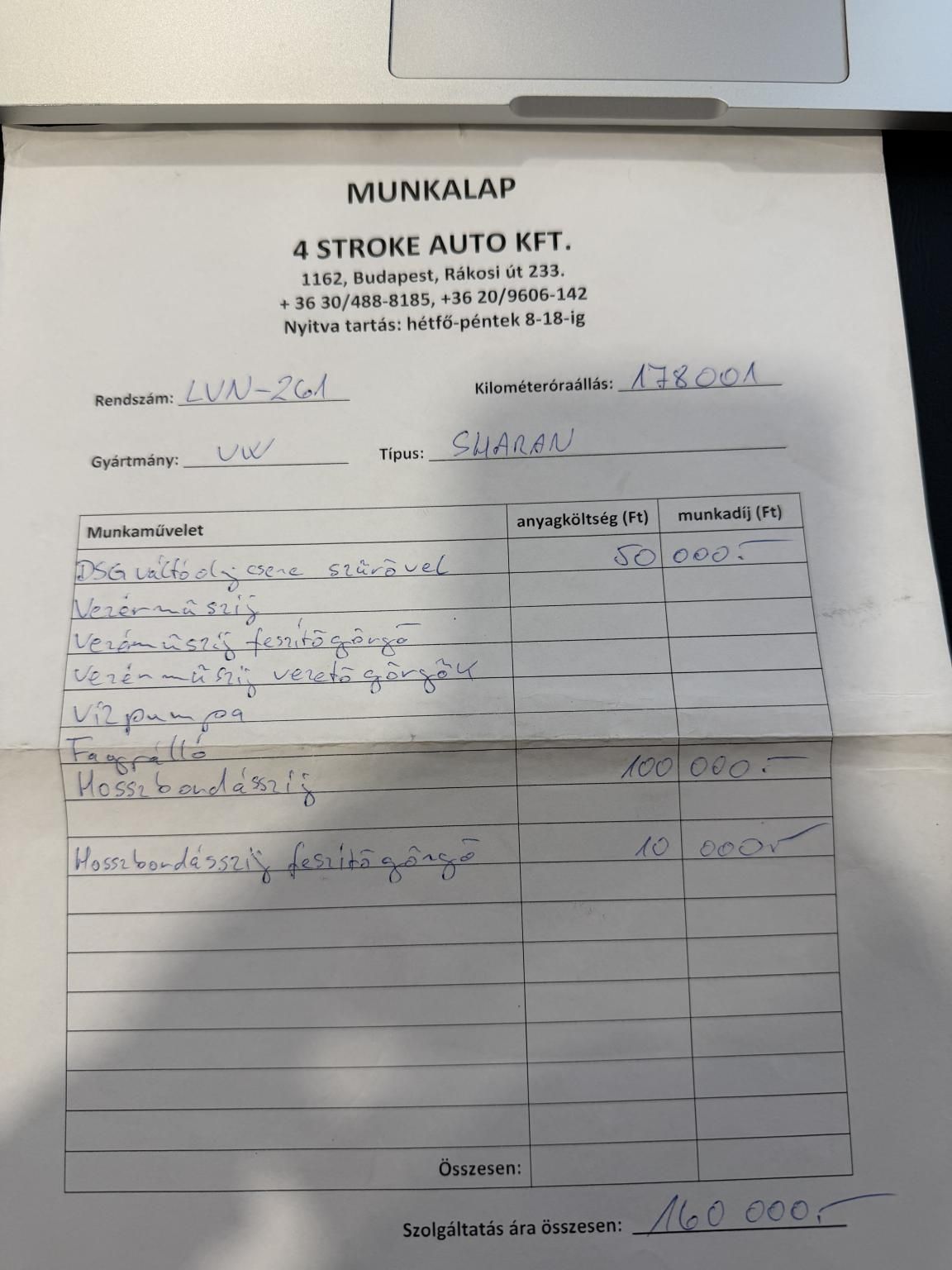 VOLKSWAGEN SHARAN 2.0 CR TDI Comfortline DSG [7 személy] Magyarországi. teljes szerviztörténet!