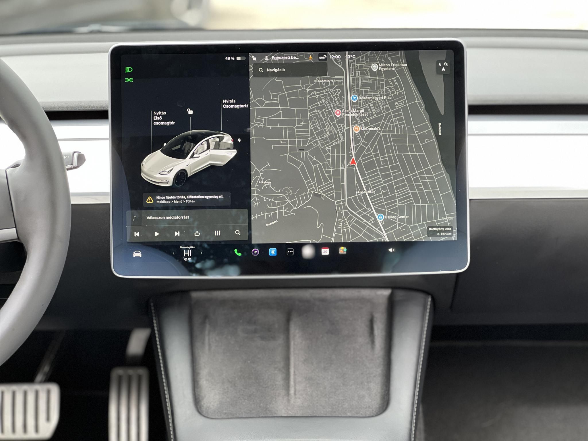 TESLA MODEL 3 Performance AWD (Automata) 103e km. FEHÉR BELSŐ. mátrix LED. hőszivattyú. garanciális!