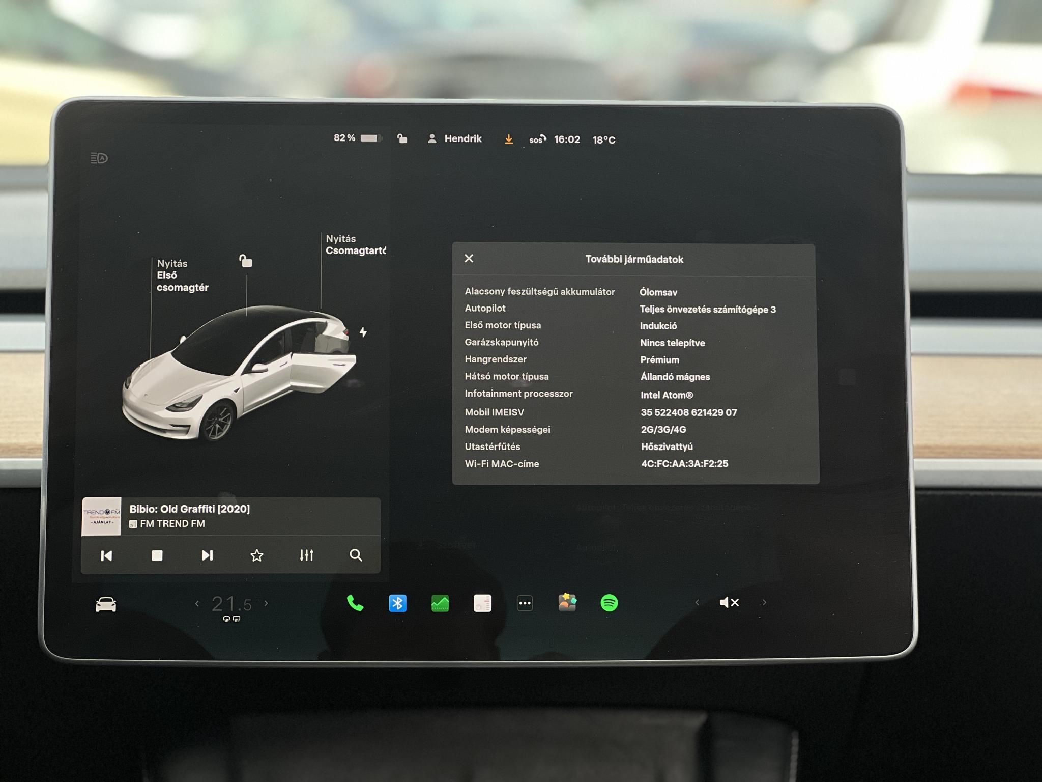 TESLA MODEL 3 Long Range AWD (Automata) 63e km. 2029-ig garanciális. 550 km-es hatótáv!