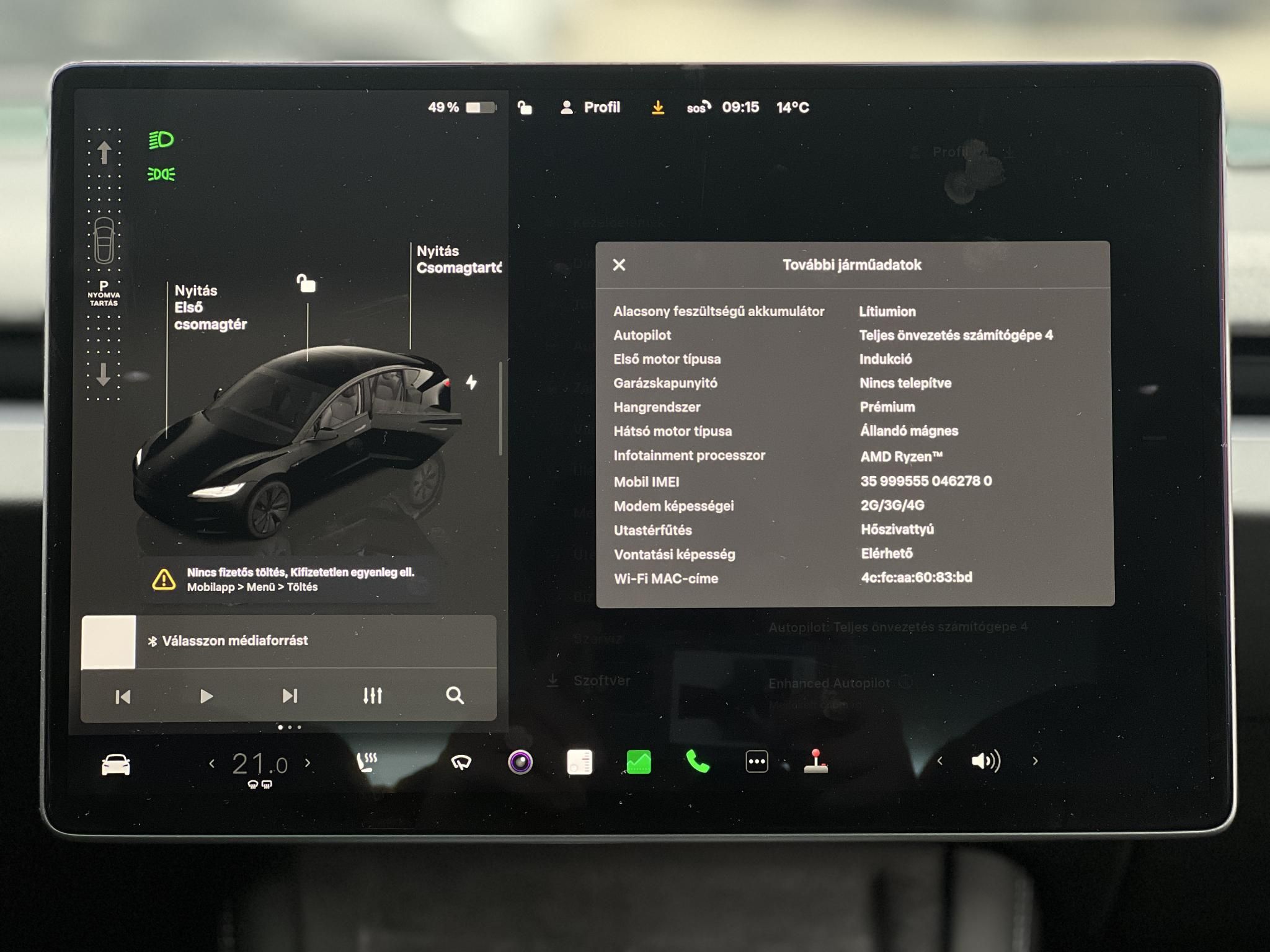 TESLA MODEL 3 Long Range AWD (Automata) HIGHLAND. EAP! LED mátrix. gyári garancia 2031-ig!