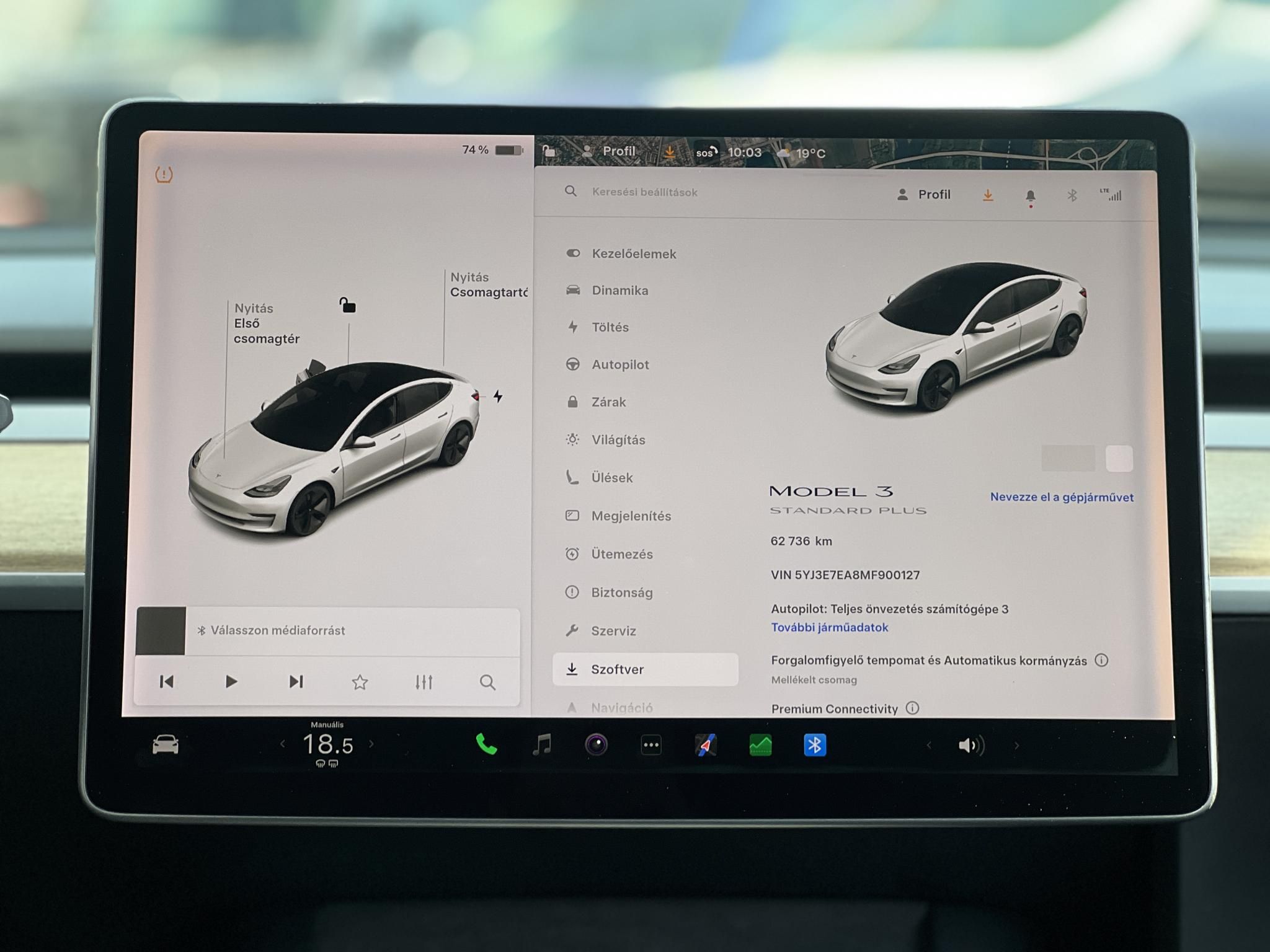 TESLA MODEL 3 Standard Range Plus Aut 62e km. hőszivattyú. garanciális!